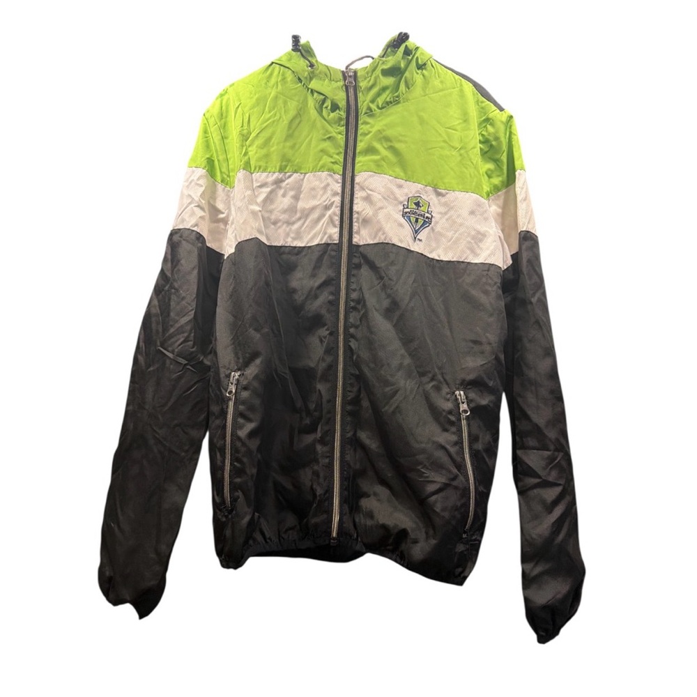 Seattle Sounders Colorblock Windbreaker Jacket size Small Women